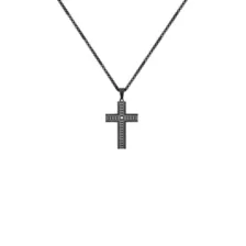 Black Cross Thick Chain Necklace at Spencer's