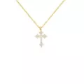 Clear CZ Gold-Tone Cross Necklace at Spencer's