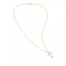 Clear CZ Gold-Tone Cross Necklace at Spencer's