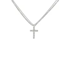 2-Row Cross Chain Necklace at Spencer's