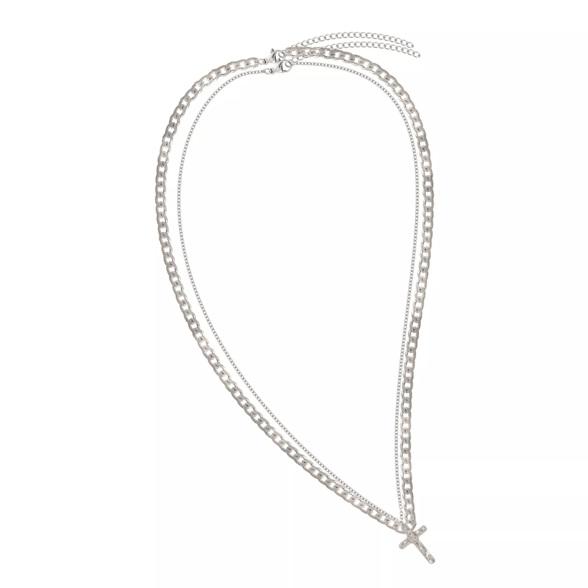 2-Row Cross Chain Necklace