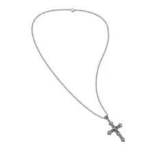 Ornate Skull Cross Necklace at Spencer's