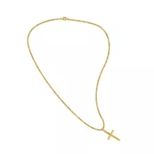 Gold-Tone Cross Pendant Chain Necklace at Spencer's