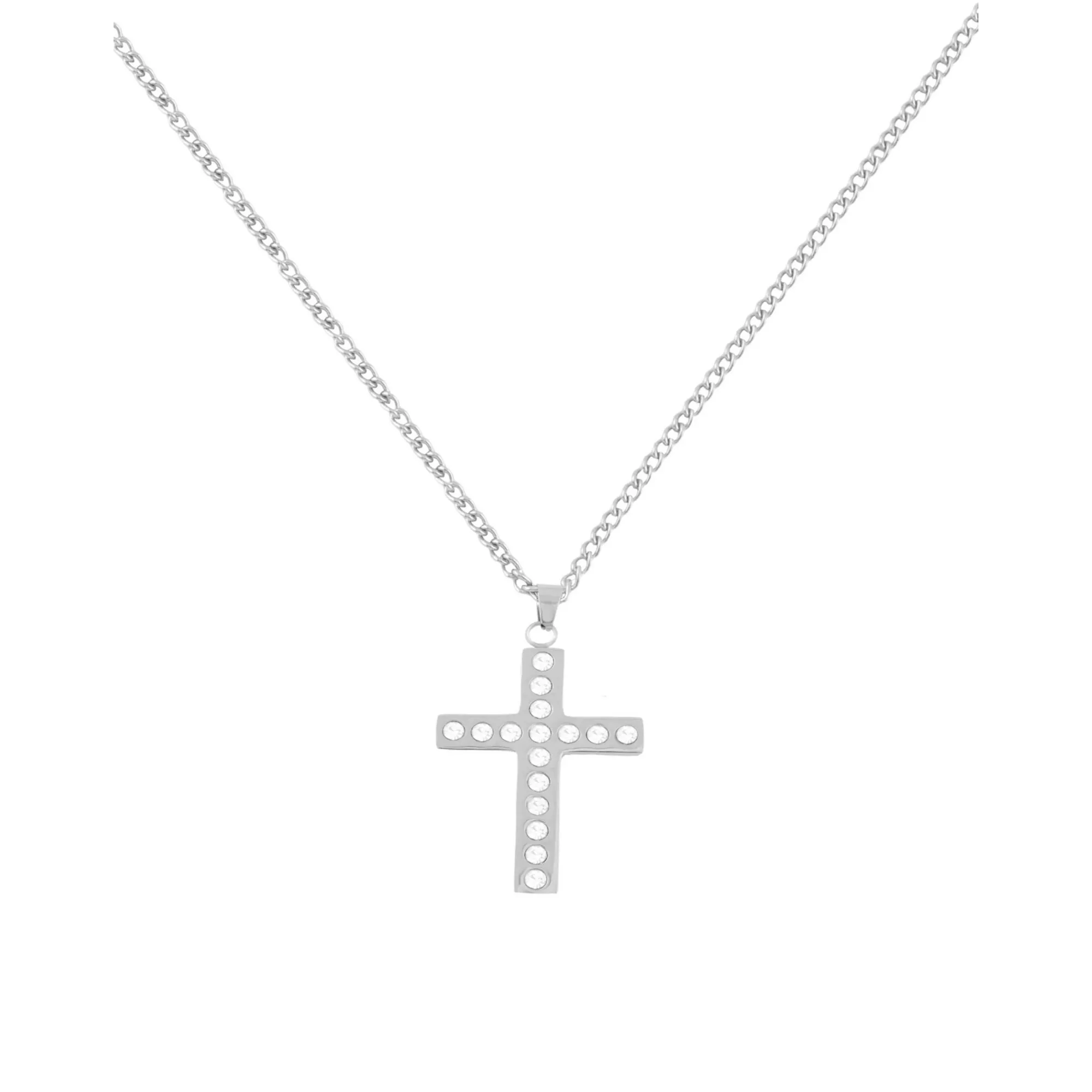CZ Cross Chain Necklace at Spencer's