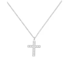 CZ Cross Chain Necklace at Spencer's