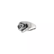 Silvertone Biker Closed Fist Ring at Spencer's