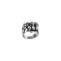 Silvertone Biker Closed Fist Ring at Spencer's