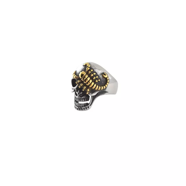Scorpion Skull Silver-Tone Ring at Spencer's