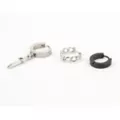 Multi-Pack Black and Silver-Tone Dagger Chain Dangle Huggie Hoops 3 Pack - 18 Gauge at Spencer's
