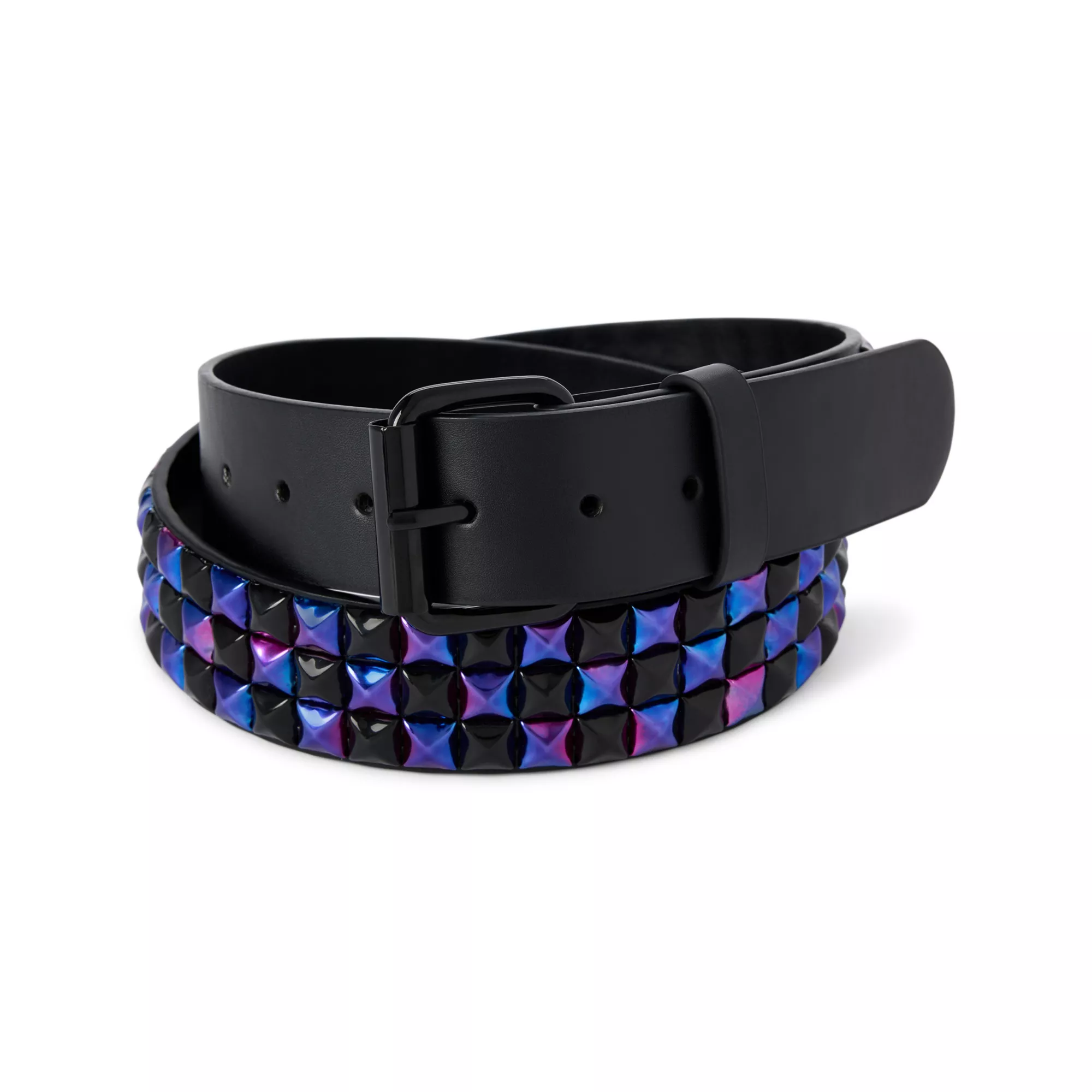 Oil Slick Pyramid Studded Belt