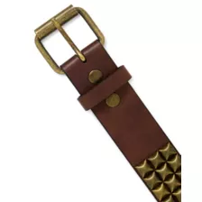 Brown and Golden Studded Belt at Spencer's