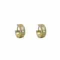 CZ Greek Gold-Plated Huggie Hoop Earrings - 18 Gauge at Spencer's