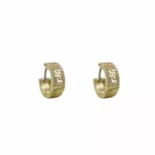 CZ Greek Gold-Plated Huggie Hoop Earrings - 18 Gauge at Spencer's