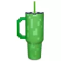 Minecraft Creeper Molded Travel Tumbler with Straw - 40 oz. at Spencer's