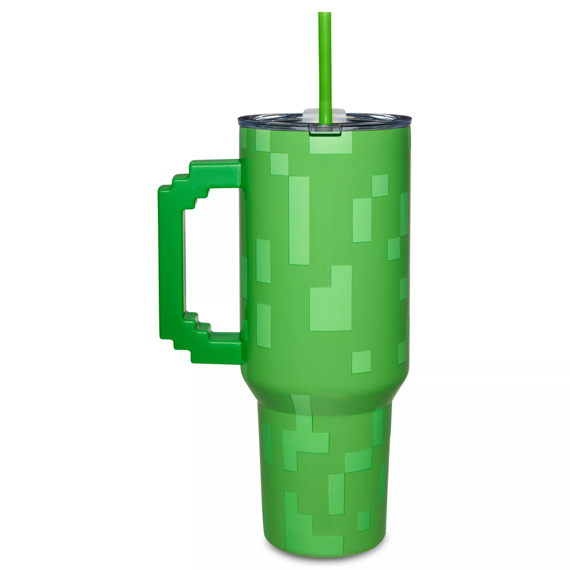 Minecraft Creeper Molded Travel Tumbler with Straw - 40 oz. at Spencer's