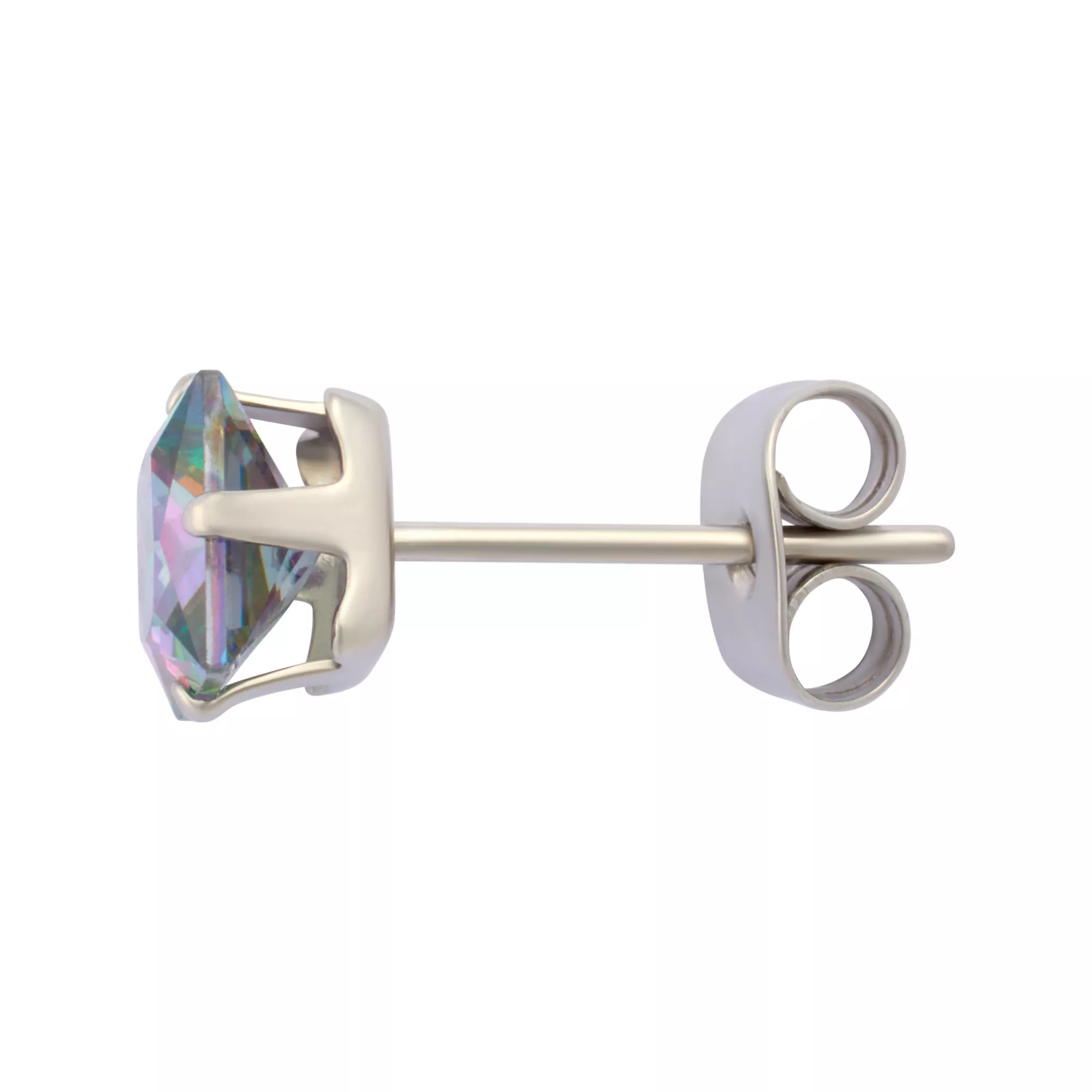 Multi-Pack Vitrail CZ Square Stud Earrings 3 Pairs - 20 Gauge at Spencer's