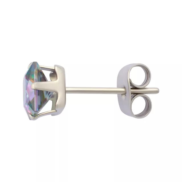 Multi-Pack Vitrail CZ Square Stud Earrings 3 Pairs - 20 Gauge at Spencer's