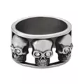 Clear CZ Skull Band Ring at Spencer's