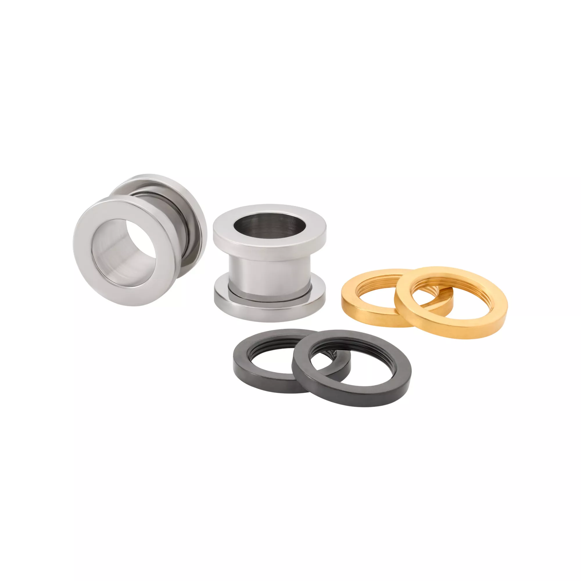 Multi-Pack Mixed Metal Interchangeable Screw Tunnels - 2 Pair