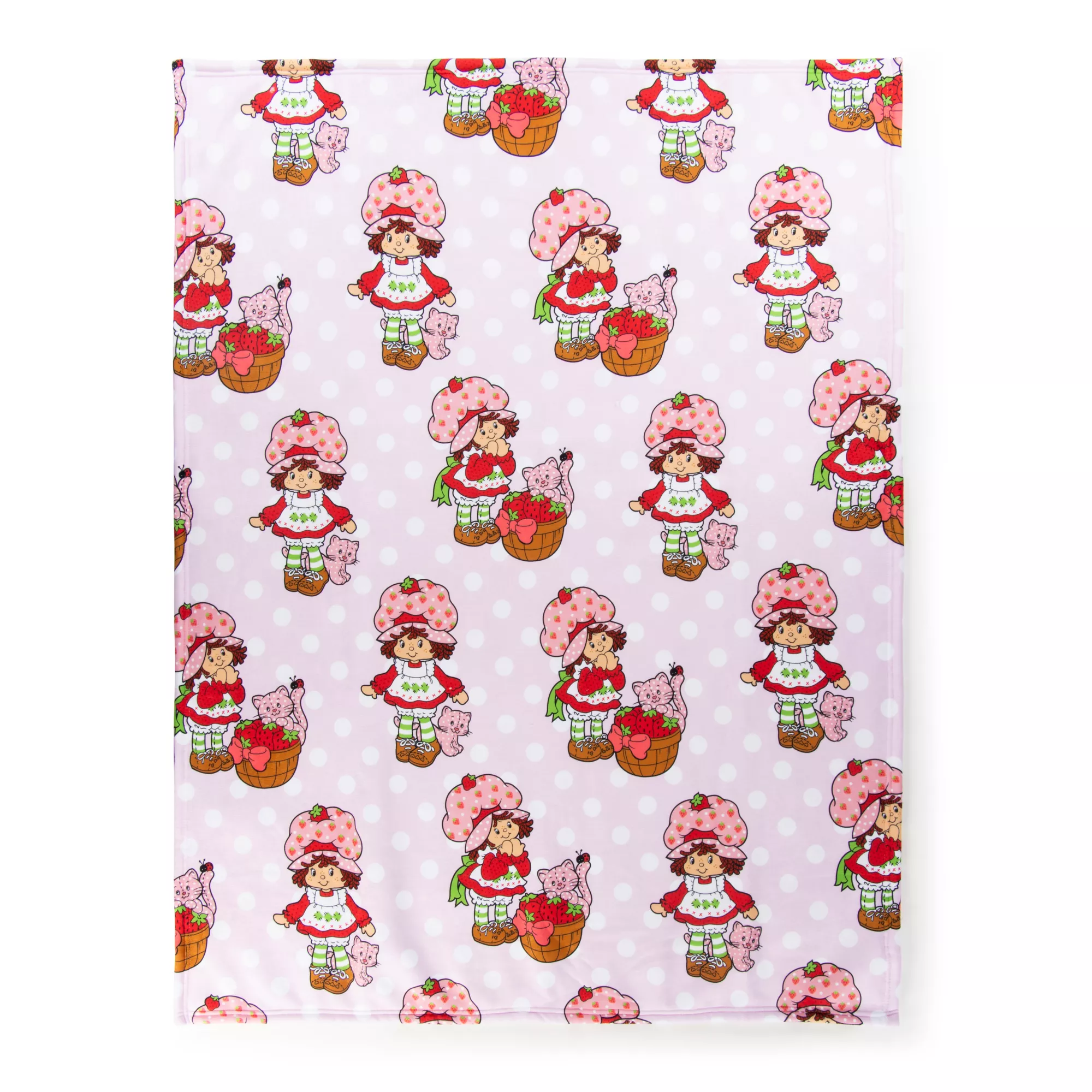 Strawberry Shortcake Polka Dot Fleece Blanket at Spencer's