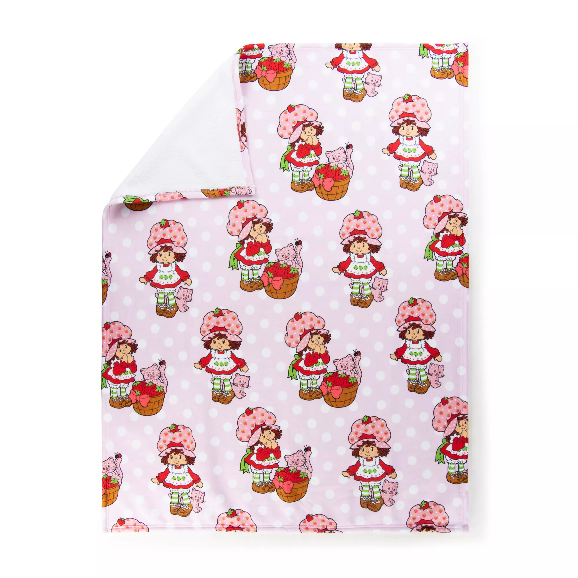 Strawberry Shortcake Polka Dot Fleece Blanket at Spencer's