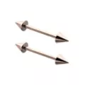 Basic Spiked Titanium Nipple Barbells - 14 Gauge at Spencer's