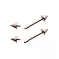 Basic Spiked Titanium Nipple Barbells - 14 Gauge at Spencer's