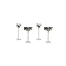 Multi-Pack Clear CZ and Black Bow Labret Rings 4 Pack - 16 Gauge at Spencer's