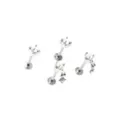 Multi-Pack Clear CZ Square Dangle Labret Rings 4 Pack - 16 Gauge at Spencer's