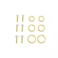 Multi-Pack CZ Gold-Tone Titanium Nose Pins and Hoops 12 Pack - 18 Gauge at Spencer's
