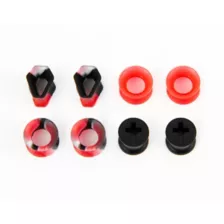 Multi-Pack Black and Red Marbled Silicone Gothic Coffin Tunnels - 4 Pair at Spencer's