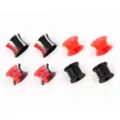 Multi-Pack Black and Red Marbled Silicone Gothic Coffin Tunnels - 4 Pair at Spencer's