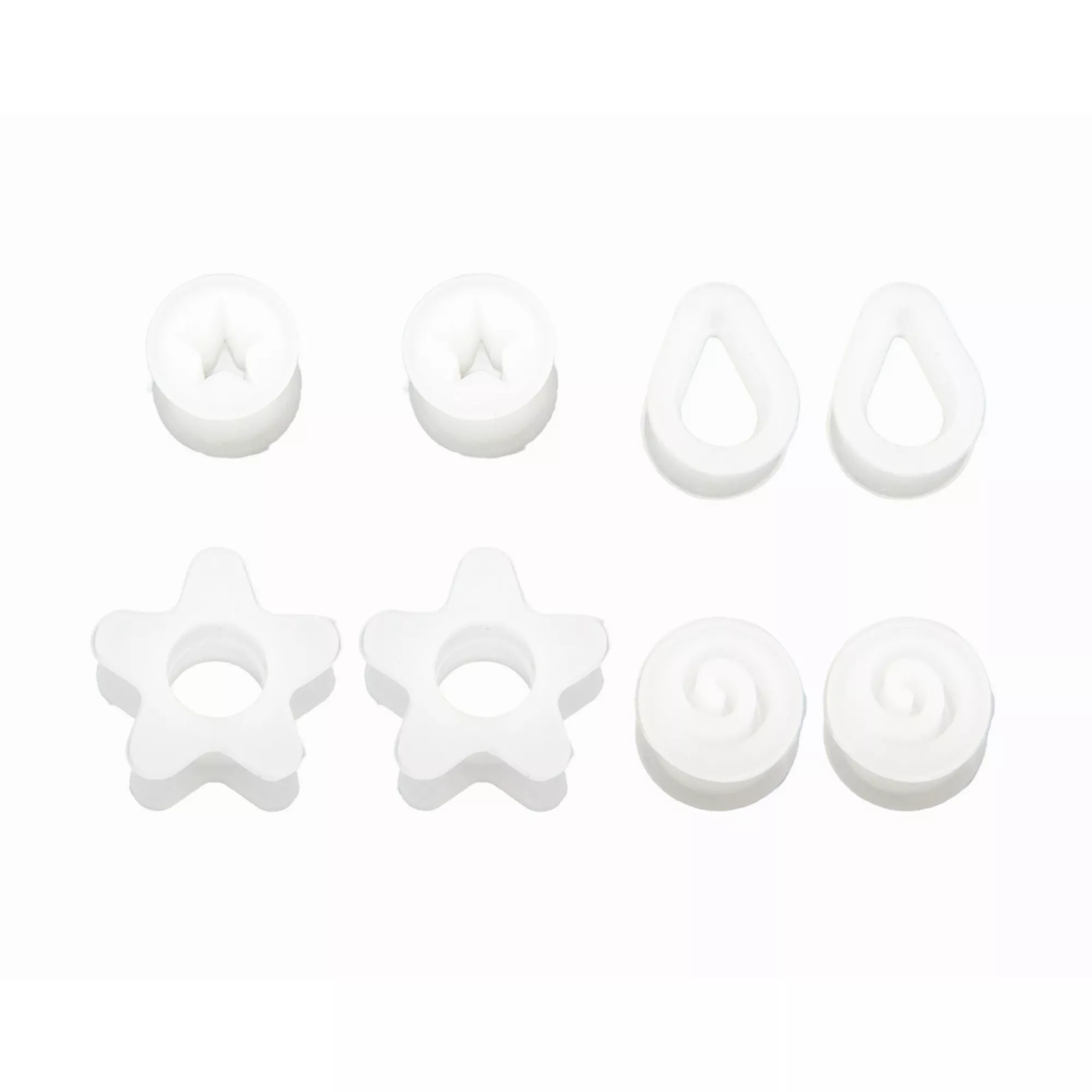Multi-Pack Glow in the Dark Swirl and Star Silicone Tunnels - 4 Pair at Spencer's