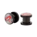 Red and White Marble Plugs at Spencer's