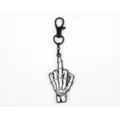 Skeleton Middle Finger Keychain at Spencer's