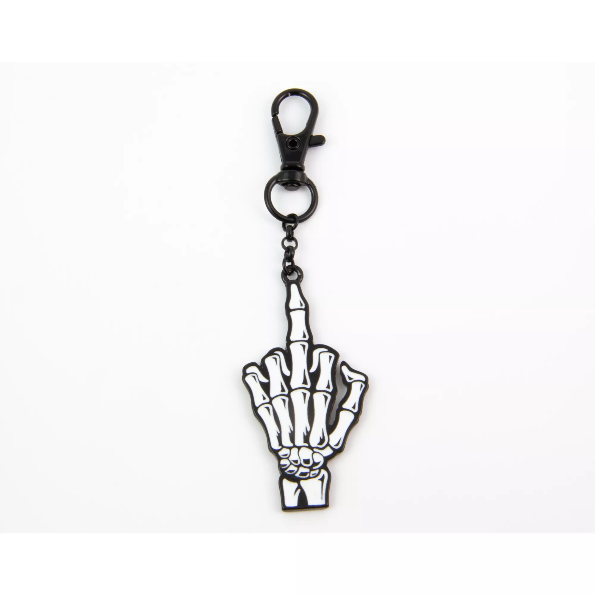 Skeleton Middle Finger Keychain at Spencer's