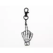 Skeleton Middle Finger Keychain at Spencer's