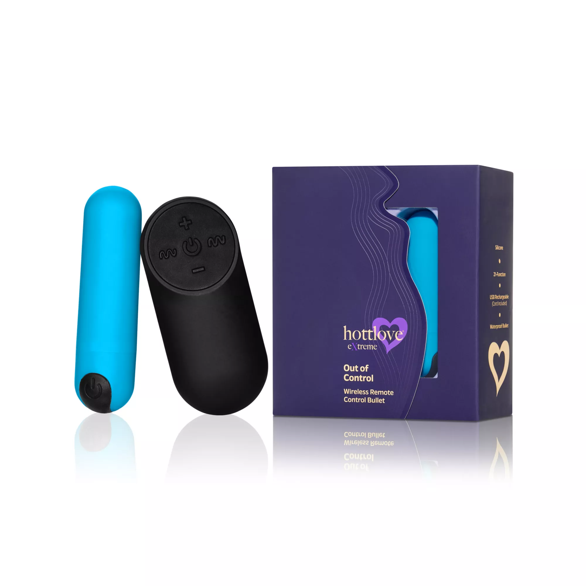 Out of Control Wirless Remote Control Bullet Vibrator Blue - Hott Love Extreme at Spencer's