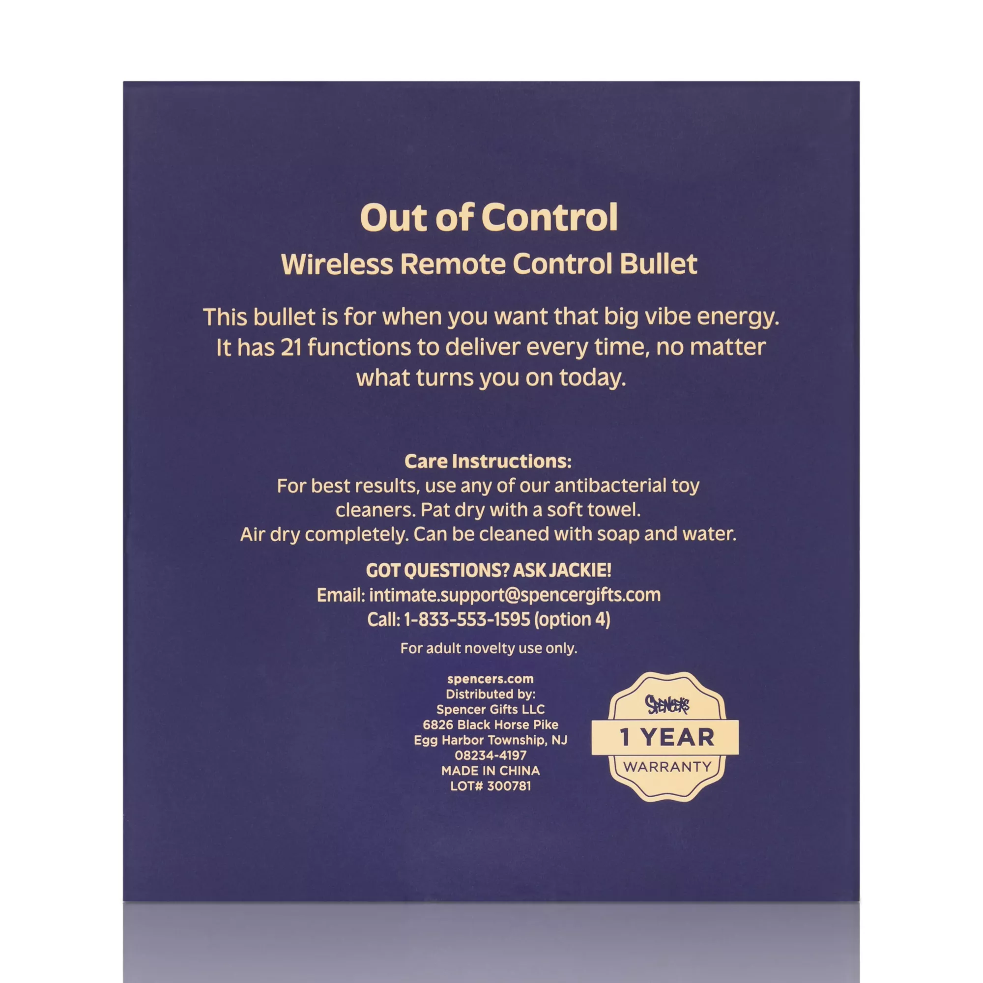 Out of Control Wirless Remote Control Bullet Vibrator Blue - Hott Love Extreme at Spencer's