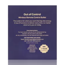 Out of Control Wirless Remote Control Bullet Vibrator Blue - Hott Love Extreme at Spencer's