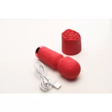 Hott Love Petal Pleaser Vibrating Wand with Rose Attachment at Spencer's