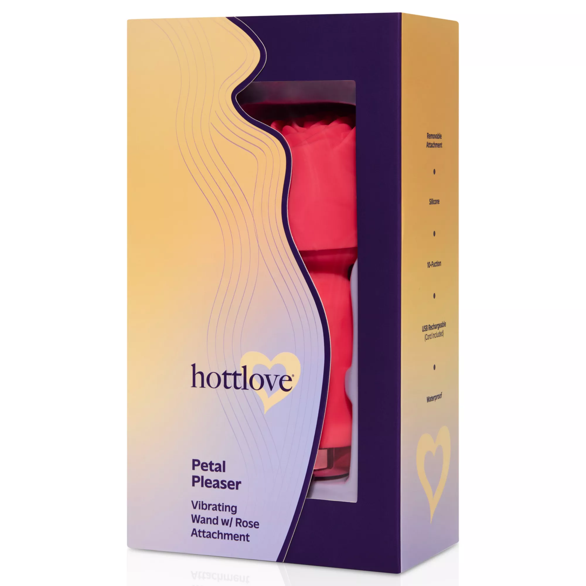 Hott Love Petal Pleaser Vibrating Wand with Rose Attachment at Spencer's