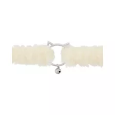 White Kitten Bell Furry Choker Necklace at Spencer's