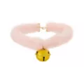 Pink Bell Furry Choker Necklace at Spencer's