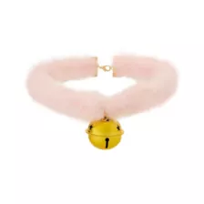 Pink Bell Furry Choker Necklace at Spencer's