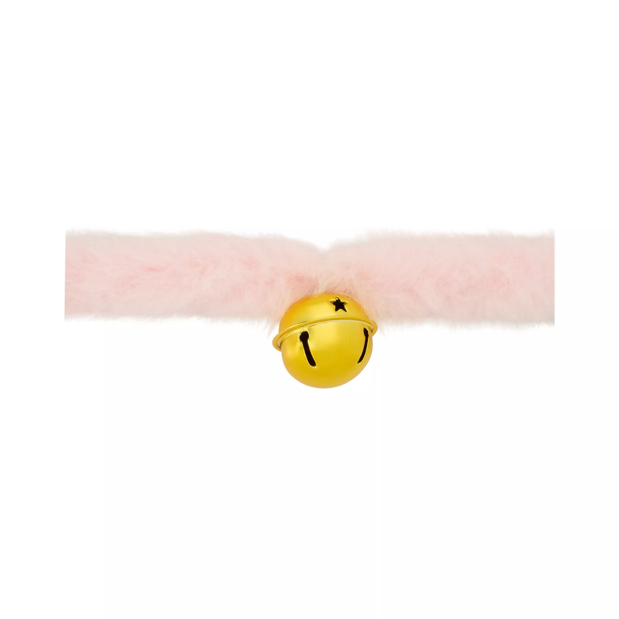Pink Bell Furry Choker Necklace at Spencer's