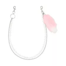 2 Row White Furry Tail Wallet Chain at Spencer's