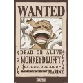 One Piece Monkey D. Luffy Wanted Poster at Spencer's