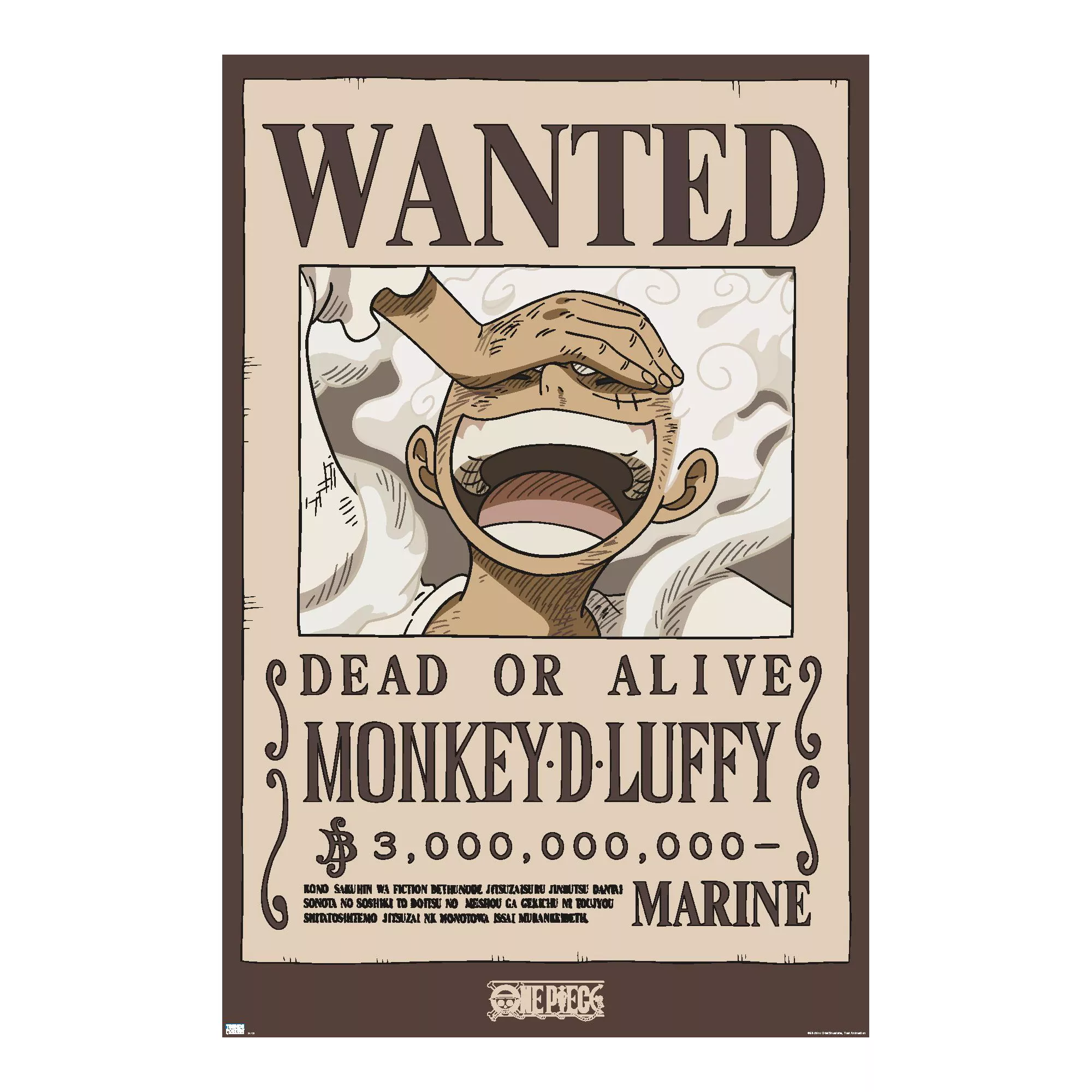 One Piece Monkey D. Luffy Wanted Poster at Spencer's
