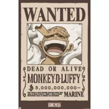 One Piece Monkey D. Luffy Wanted Poster at Spencer's